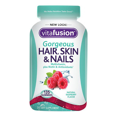 Vitafusion Gorgeous Hair, Skin and Nail Multivitamins with Natural Raspberry 135 gummies